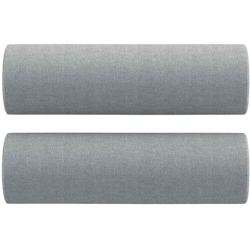  3-dijelni set sofa s jastucima svjetlosivi od tkanine Slike