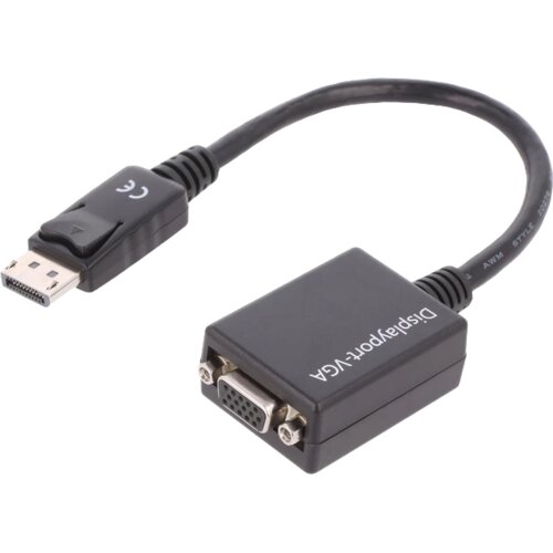  Adapter DisplayPort 1.2 na VGA 15cm crni Slike