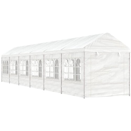 vidaXL Sjenica s krovom bijela 13 38 x 2 28 x 2 69 m polietilen Cijene