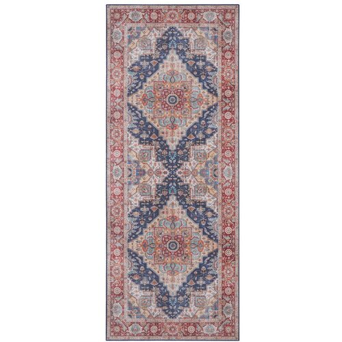 Nouristan Temno modro-rdeča preproga Sylla, 80 x 200 cm Slike
