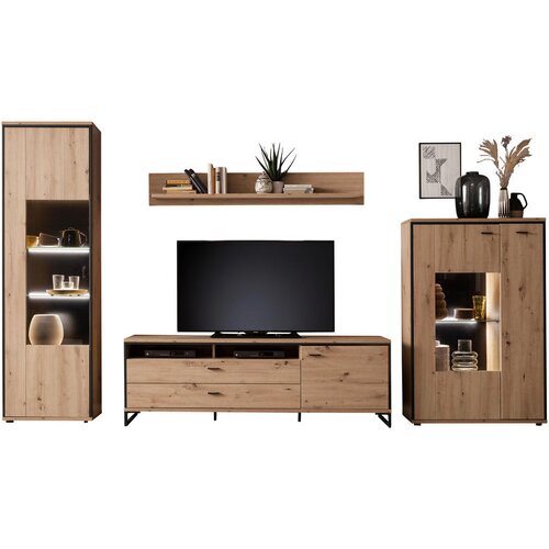 Livetastic DNEVNI REGAL, antracit, barve hrasta Slike