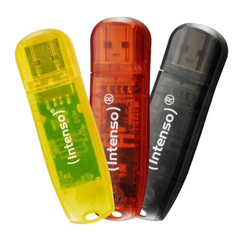 Intenso (Intenso) USB Flash drive 32GB Hi-Speed USB 2.0,Rainbow Line, 3 kom - USB2.0-32GB/Rainbow, 3 kom Cijene