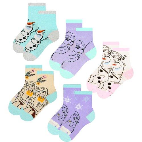 Licensed Girl's socks Frozen 5P Frogies Slike