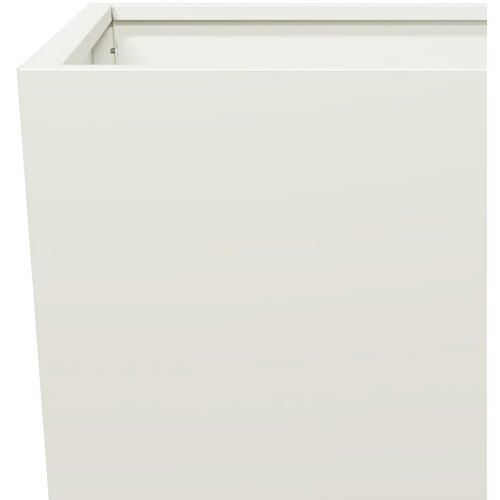  Vrtne sadilice 2 kom bijele 45x45x75 cm čelične Slike