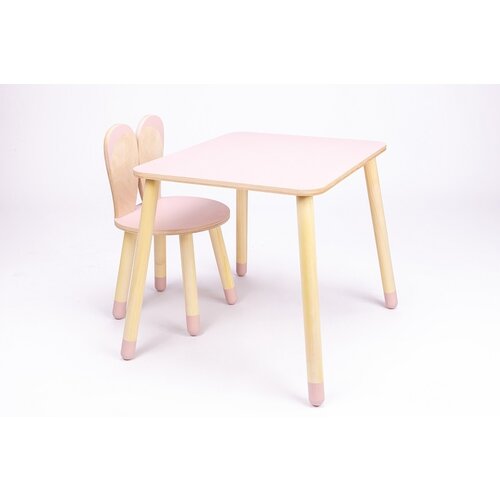 ToddlerInFamily SET OTROKE MIZICE IN STOLKA BUNNY (VE BARV)-Natur/Roza Slike