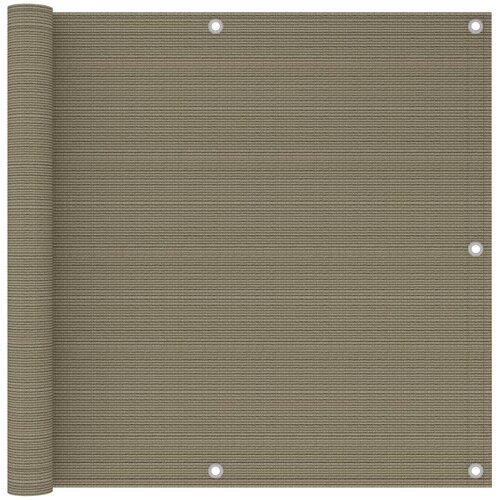 VidaXL Balkonski zastor smeđe-sivi 90 x 300 cm HDPE - Sivo-smeđa 90 x 300 cm Slike