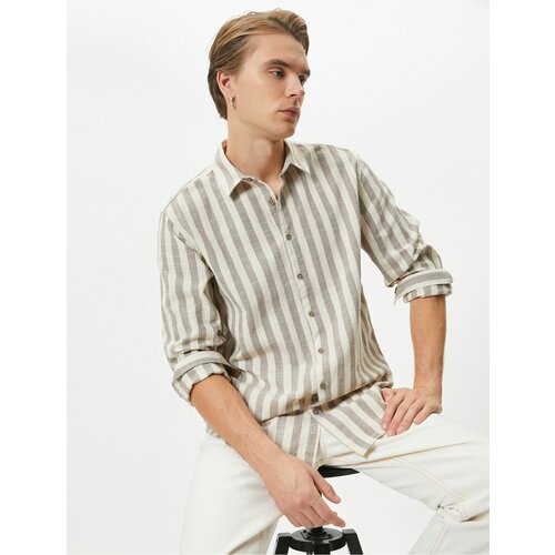 Koton Classic Collar Shirt Buttoned Long Sleeve Cotton Slike
