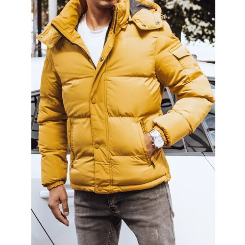 DStreet Yellow men&amp;#039;s quilted winter jacket TX4180 Slike