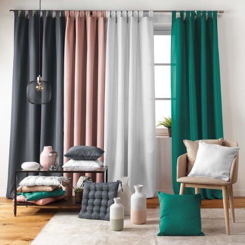 Douceur d int&amp;eacute;rieur Kremno bela zavesa 140x260 cm Essentiel &amp;ndash; Slike