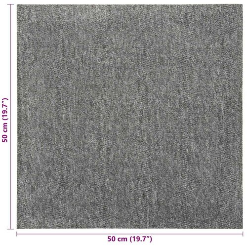  Tepih 20 pcs Sivi 50 x 50 cm 100% Polipropilen - Sivi Slike