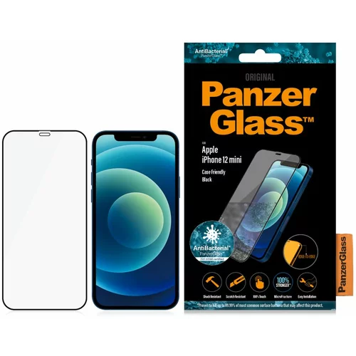 Panzerglass zaštitno staklo za iPhone 12 Mini case friendly antibacterial black