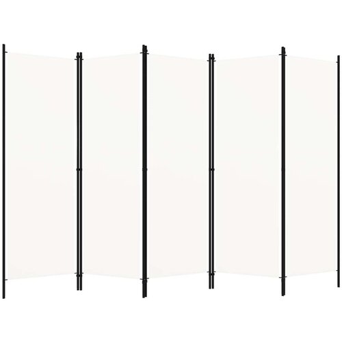 vidaXL Paravan 5-delni kremno bel 250x180 cm Cene