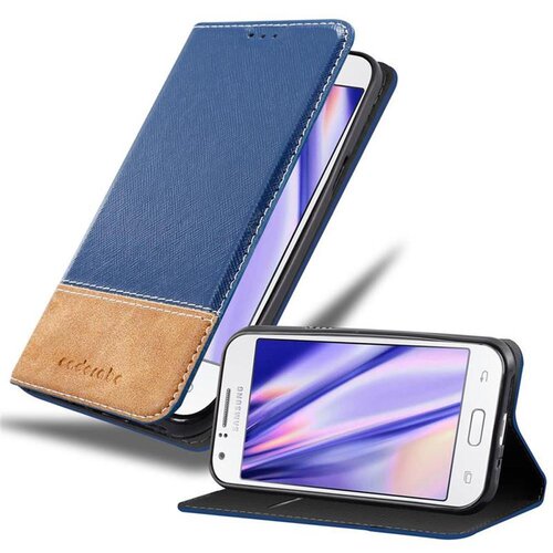 Cadorabo Case, združljiv s Samsungom v temno modro rjavi barvi - za&scaron;čitni pokrov z magnetnim zapiranjem, stoječo funkcijo in režo za kartico, (20595457) Cene
