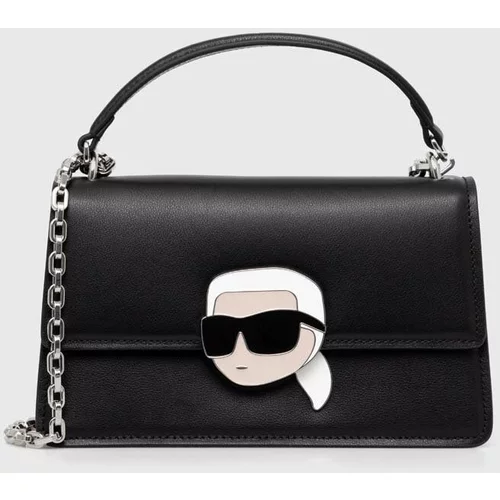 Karl Lagerfeld Kožna torba boja: crna