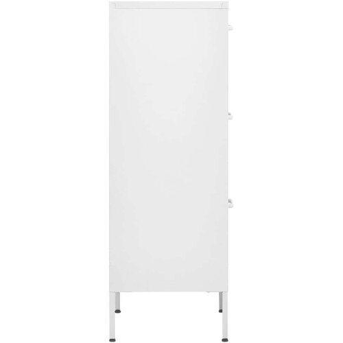 VidaXL Omara za shranjevanje bela 42,5x35x101,5 cm jeklo Slike