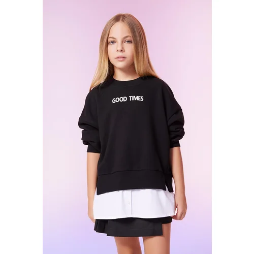 Defacto Girls Oversize Fit Crew Neck Soft Hairy Thick Sweatshirt