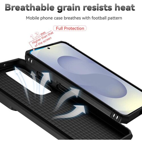 SUNSKY Hybrid Armor ovitek za Samsung S26 Plus, Črn Slike
