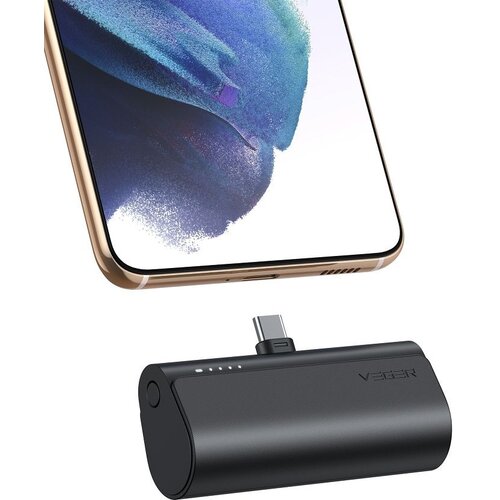 Veger powerbank 5 000 mAh with built-in connector Type C PD QC3.0 3A 20W PlugOn (W0556) black Slike