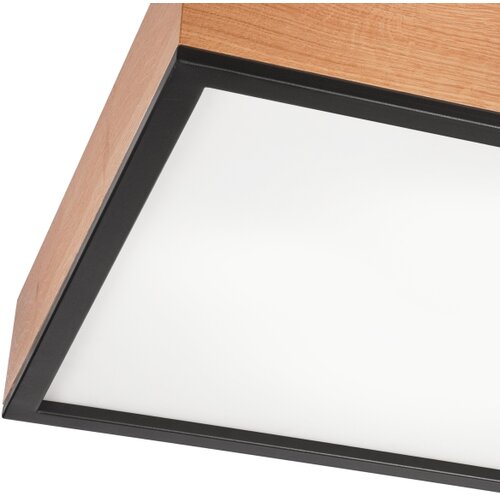  plafonsko svetlo oak square 4xE27/15W/230V 48x48 cm hrast/crna Slike