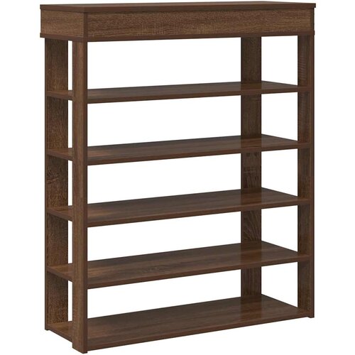 Maison Chic Regal za čevlje - Polica za čevlje rjav hrast 80x30x98 cm inženirski les, (21777237) Slike