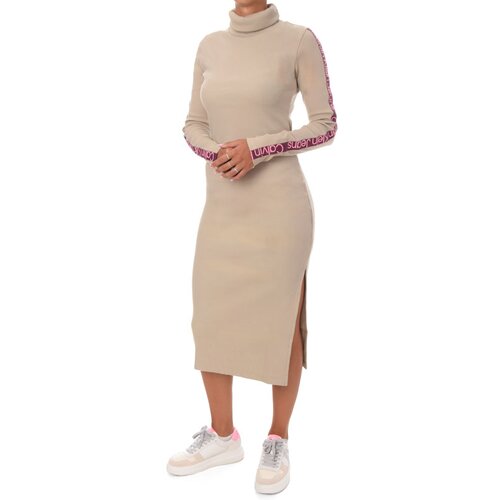 Calvin Klein ženska haljina logo elastic rib long dress Slike