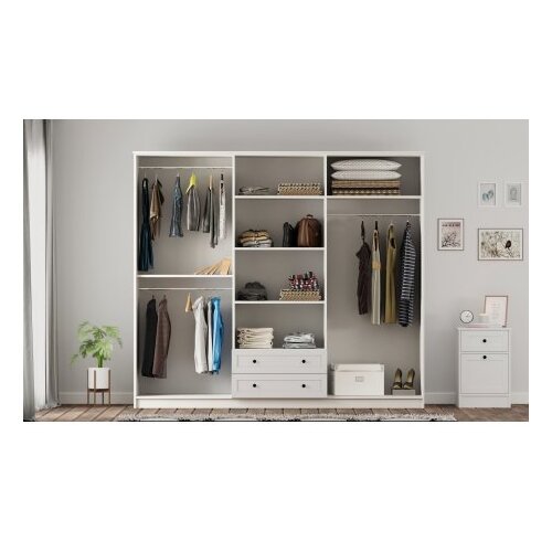 Hanah home Ormar Rb-168-01-006, 210x184x52 cm, Bijeli Slike
