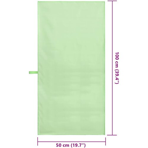  Sportski Ručnici 2 pcs Zelena 100 x 50 cm Poliester i poliamid Slike