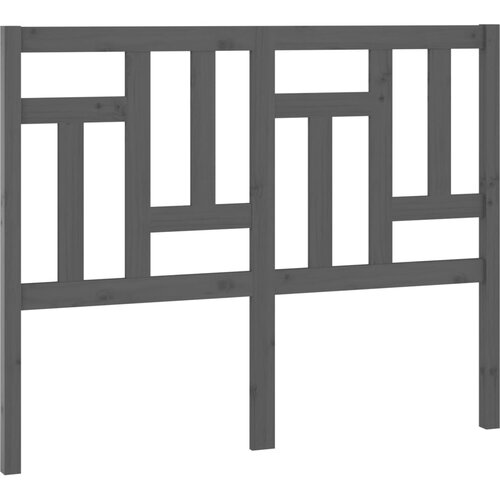 Maison Chic posteljno vzglavje - vzglavna omarica - nočna omarica sivo 125,5x4x100 cm trdna borovina, (21705806) Slike