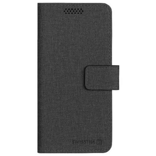 Swissten preklopni etui za mobitel, veličina XXL, 170 x 83mm, tekstil, crna