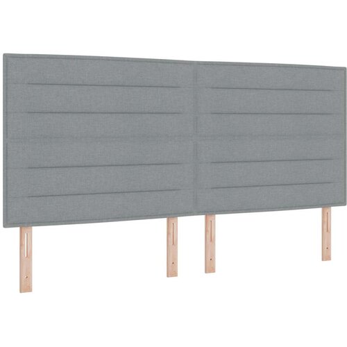  Krevet s podnicom i jastucom svijetlosive boje 200x200 cm od tkanine Slike