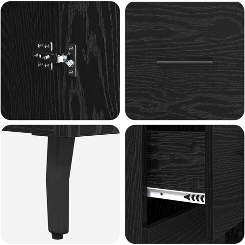  Highboard 2 kom. Crni hrast 69,5 x 34 x 180 cm Slike