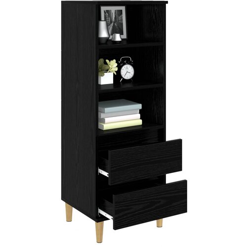  Highboard Crni hrast 40 x 36 x 110 cm Konstruirano drvo Slike