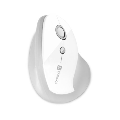 Connect IT CMO-2700-WH - Ergonomski bežični mi&amp;scaron; 800/1200/1600 DPI 1xAA beli Slike
