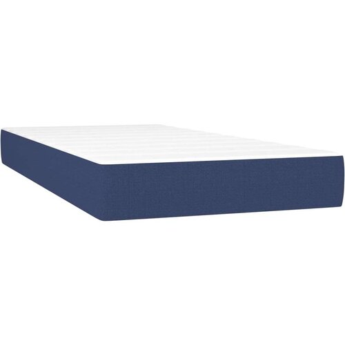 vidaXL Box spring postelja z vzmetnico modra 80x200 cm blago Cene