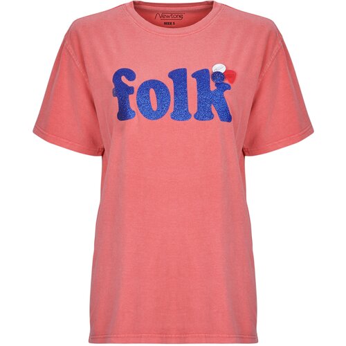 Newtone Majice s kratkimi rokavi TRUCKER FOLK Rožnata Slike