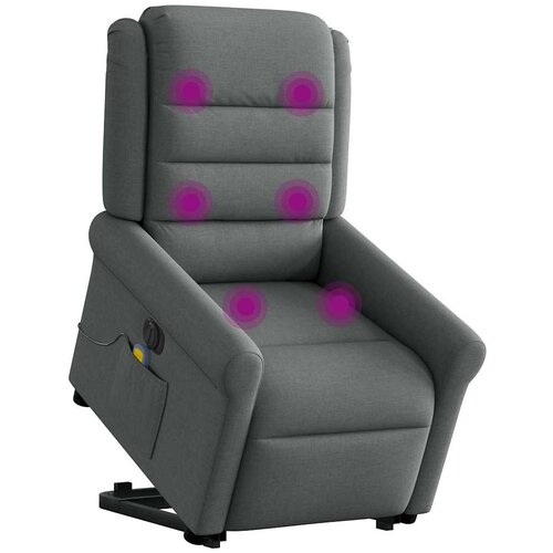 Maison Chic Električni masažni naslanjač - Relax naslanjač s funkcijo vstajanja temno siv, (22061113) Cene
