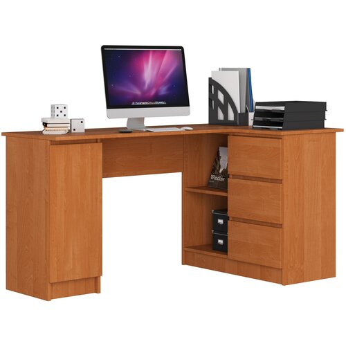 AKORD KOTNI PISALNA MIZA B20 CLP DESNA STRAN OAK, (21702552) Slike