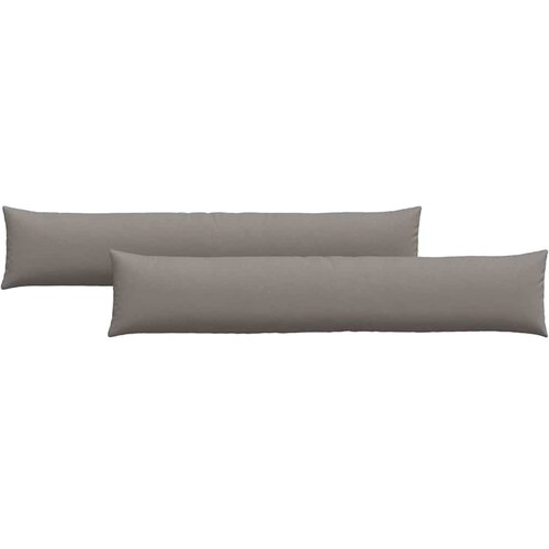  Jastučići za sofu 2 pcs Sivo-smeđa 200 x 40 cm tkanina Slike