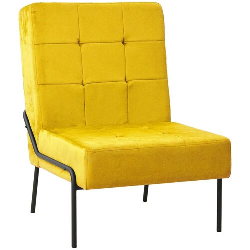 VidaXL Stol za spro&amp;scaron;čanje 65x79x87 cm gorčično rumen žamet, (21824997) Slike