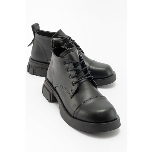 LuviShoes LAGOM Women&amp;#039;s Black Skin Boots Slike