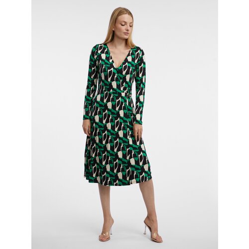 Orsay Green Ladies Patterned Dress - Women Slike