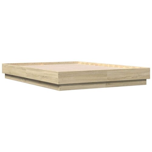 vidaXL Posteljni okvir sonoma hrast 140x190 cm inženirski les Cene