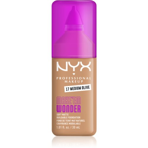 NYX Professional Makeup Make &lsquo;Em Wonder blagi matirajući puder nijansa 17 Medium olive 30 ml Cijene