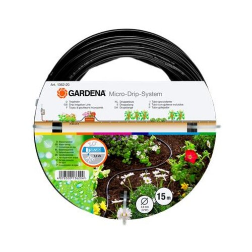 Gardena micro-drip sustav cijev za kapanje 4,6 mm (3/16") Duljina crijeva: 15 m 01362-20 Cijene