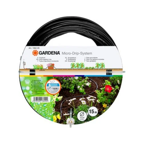 Gardena micro-drip sustav cijev za kapanje 4,6 mm (3/16") Duljina crijeva: 15 m 01362-20