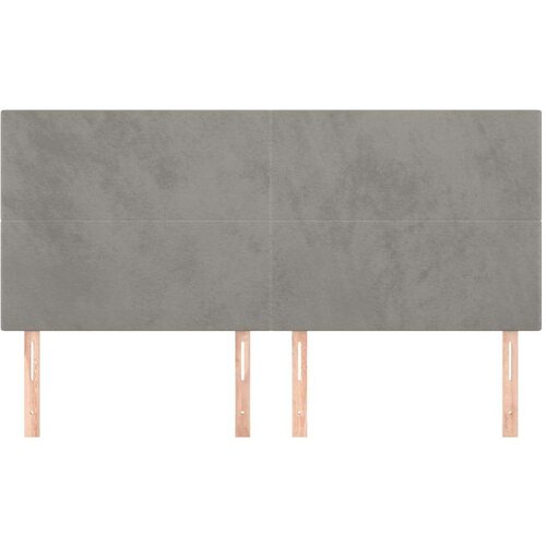  Uzglavlje 4 kom svjetlosivi 100x5x78/88 cm bar&amp;scaron;unasti Slike