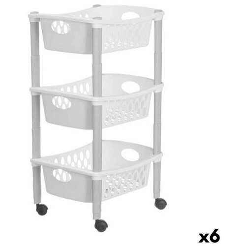 Kolica za Povrće Stefanplast Bijela Plastika 40 x 29 5 x 68 5 cm (6 kom.) Cijene