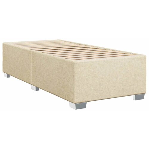  Boxspring krevet s madracem Krem 90 x 190 cm Tkanina - Krem 90 x 190 cm Dizajn linija Slike