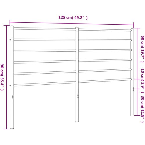  Metalno zamjensko uzglavlje bijelo 120 cm Slike