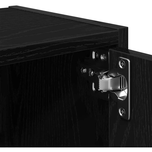 VidaXL Regal za knjige crni hrasta 40x24x77 cm od konstruiranog drva Slike